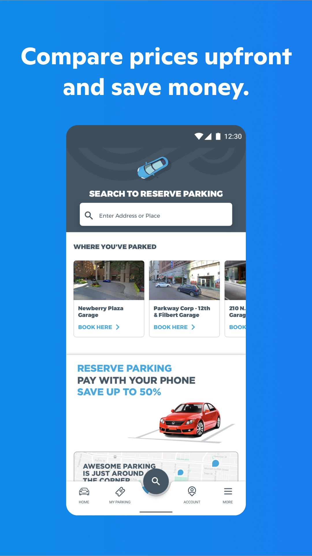 Android application ParkWhiz -- Parking App screenshort