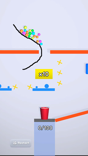 Android application Draw to Play : Balls 3D screenshort