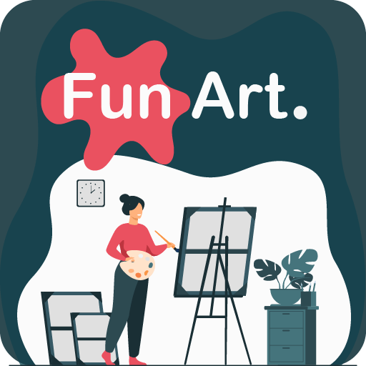 Art of drawing and coloring logo