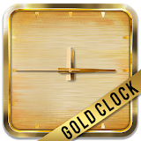 Neon Gold Square Clock icon