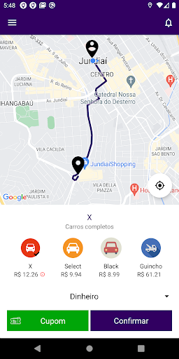 Android application RVCar Passageiro screenshort