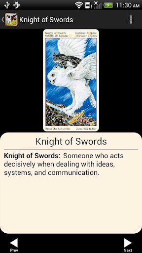 Screenshot of Tarot of Pagan Cats