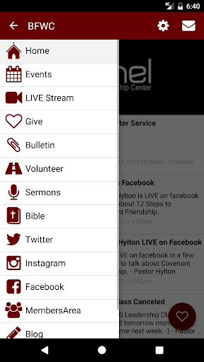 Bethel Family Worship Center Screen 3
