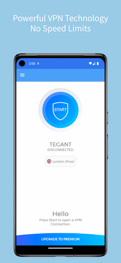 Android application VPN • Tegant screenshort