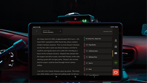 Screenshot of Oracle Public Safety Suite