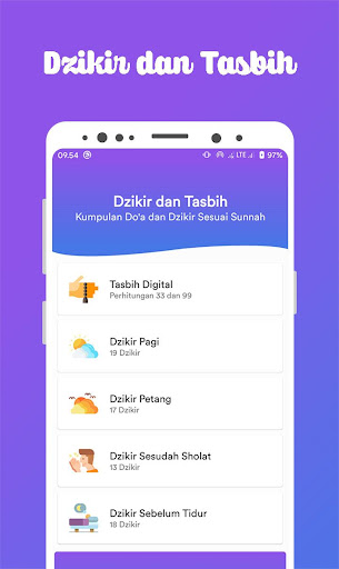 Android application Dzikir Pagi dan Petang screenshort