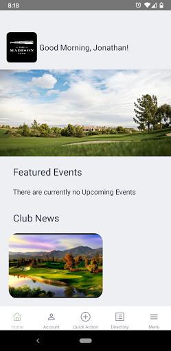 Android application Madison Club screenshort