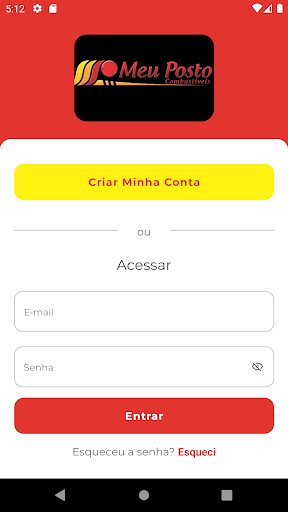Android application Meu Posto screenshort