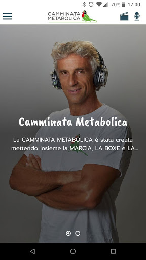Android application CAMMINATA METABOLICA screenshort