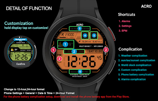 ACRO Genix Digital watchface screenshot 5