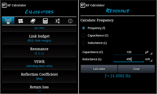 RF Calculator