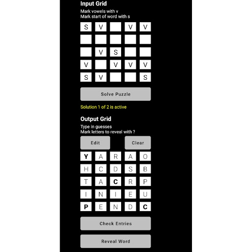 Word Grid Solver Screen 2
