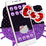 Purple Black Diamond Kitty Theme icon