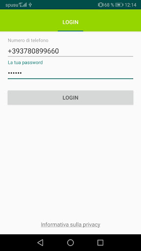 Android application spusu Italia screenshort