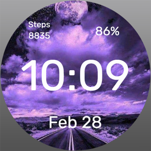 Violet Night - Watch Face Download on Windows