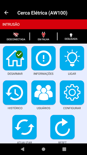 Android application SEG Alarmes screenshort