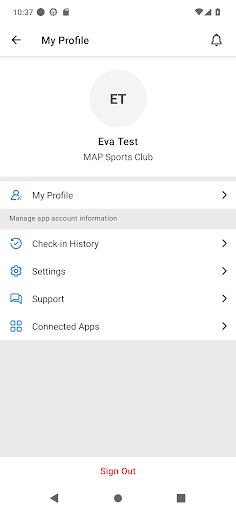 MAP Sports Club Screen 3