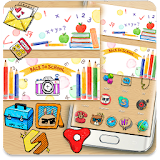 Back To School Colorful Painting Theme icon