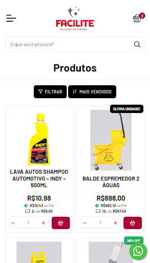 Facilite Soluções em Limpeza Screen 2
