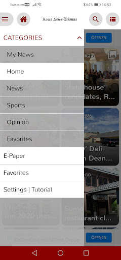Android application Rome News-Tribune screenshort