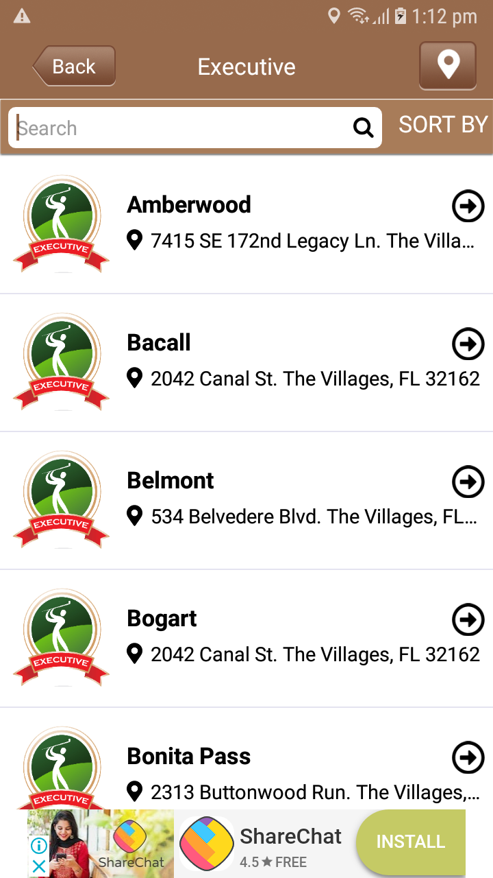 Android application Villages GPS screenshort