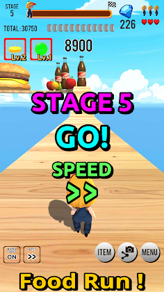 Food Run Game: simple run game - Screenshot 2