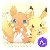 Yellow Kawaii Pikachu APUS theme & HD wallpapers icon