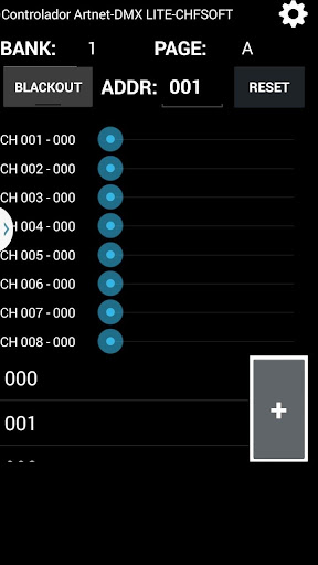 Android application ArtNet DMX Controller (LITE) screenshort