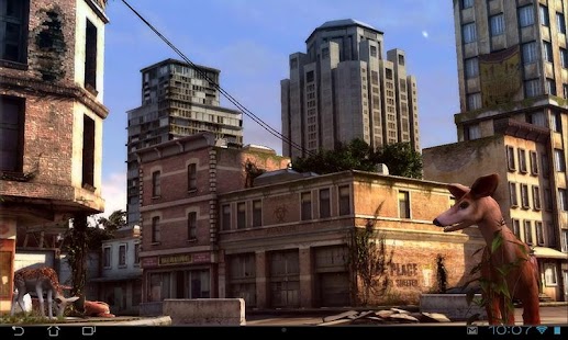 Apocalyptische stad 3D LWP-schermafbeelding