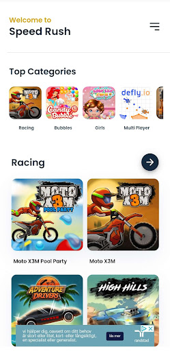 Android application Speed Rush screenshort