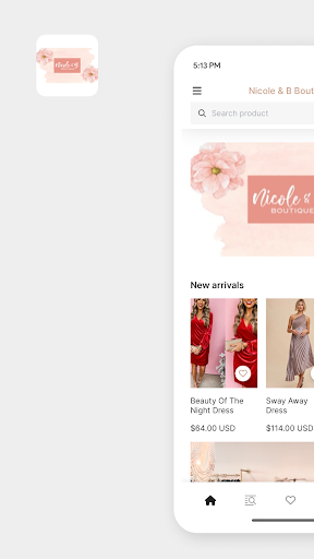 Android application Nicole & B Boutique Shop screenshort