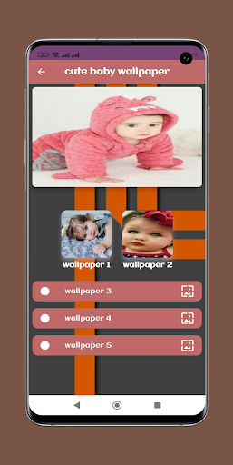 Android application cute baby wallpaper screenshort