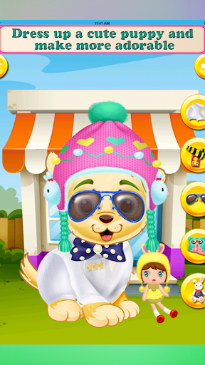 Screenshot of puppy newborn babyshower Games