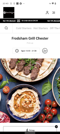 Android application Frodsham Grill Chester screenshort