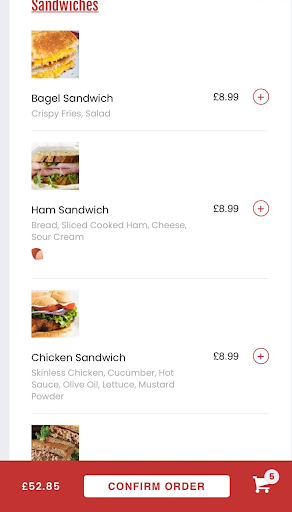 Android application Coded Food Kitchen screenshort
