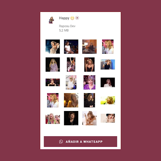 Taylor Swift Stickers Animados Screen 2