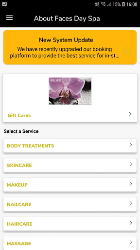 Android application About Faces Day Spa & Salon screenshort