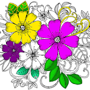 Flower Coloring Book with Relaxing Music ♪  Icon