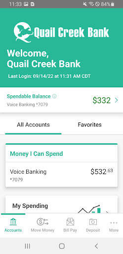 Quail Creek Bank Mobile Screen 2