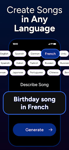 Screenshot of Melodia - AI Song Generator