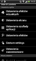 screenshot of GO LauncherEX Polish language