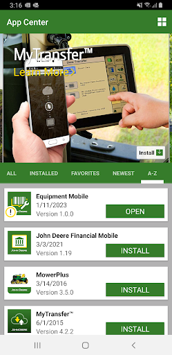 John Deere App Center Screen 2