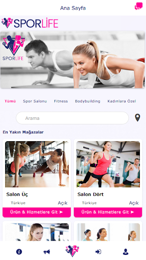 Android application Spor Life screenshort