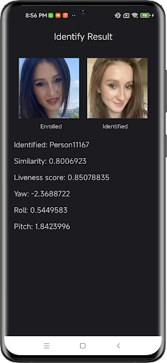 Face Recognition Screen 2