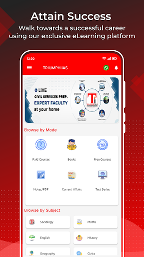 Android application Triumph IAS screenshort