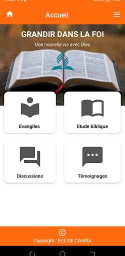 Android application Grandir dans la foi screenshort