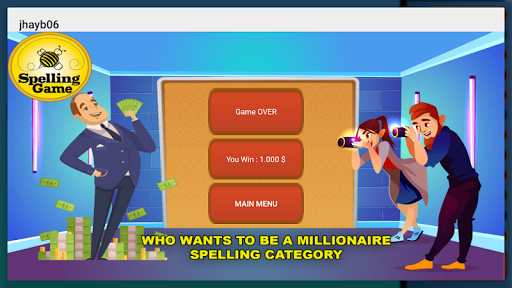 Who Wants To be A Millionaire Spelling Category