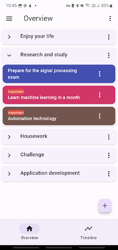 Android application My Time Manager Basic screenshort
