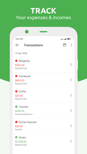 Android application Expensee : Expense Tracker screenshort