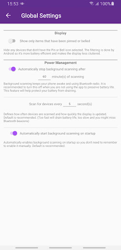 Bluetooth Scan & Alert Screen 3